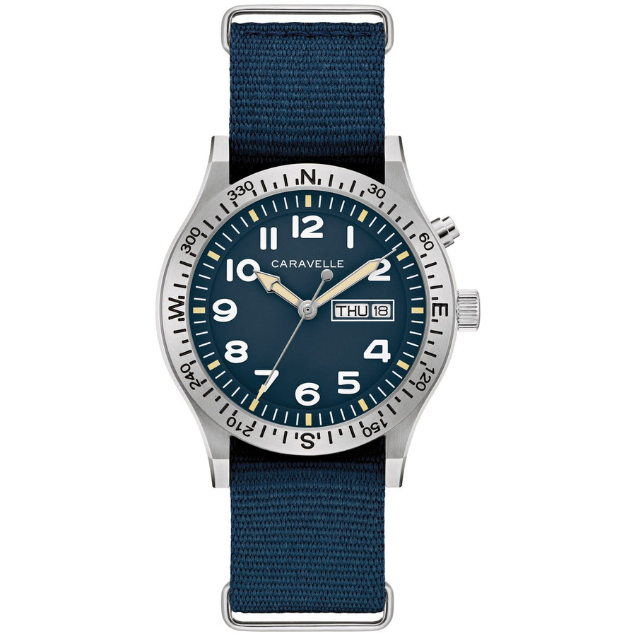 Caravelle Field Light Up 43C126 quartz nylon watch