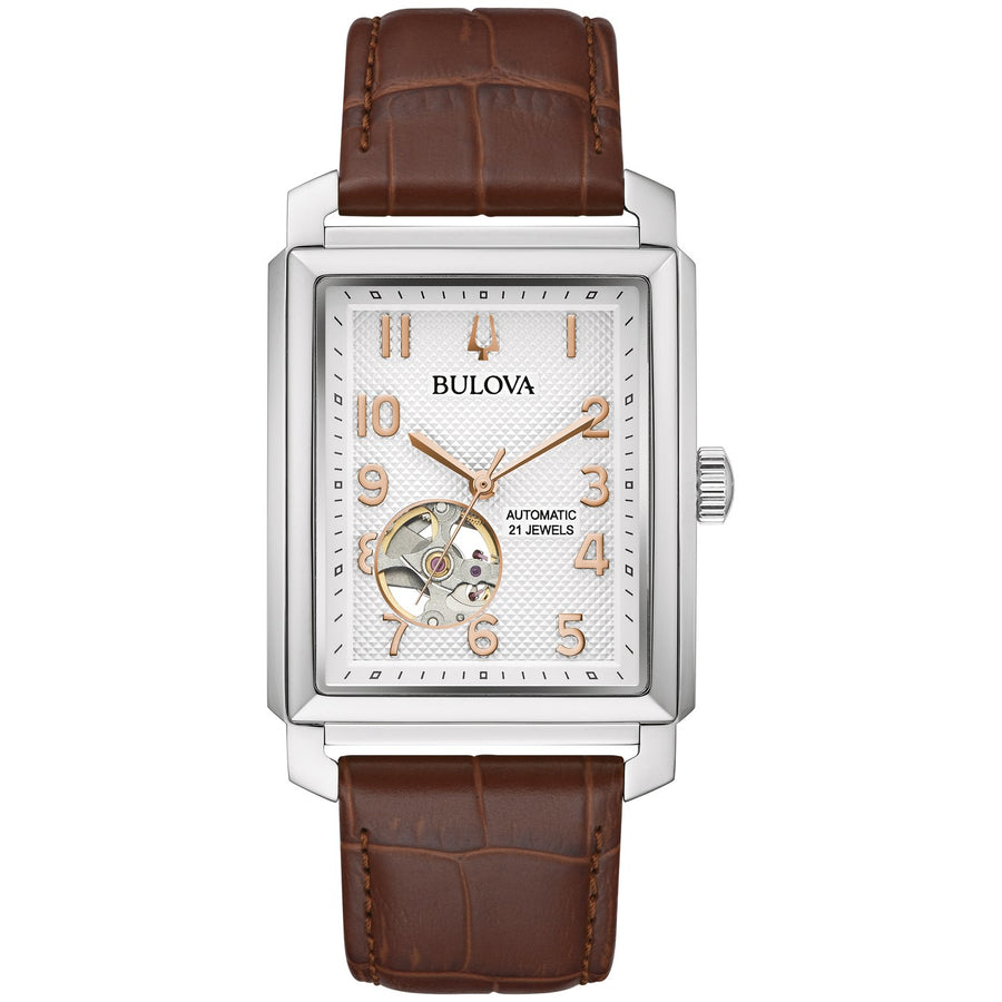 Bulova Sutton 96A268 automatic leather watch