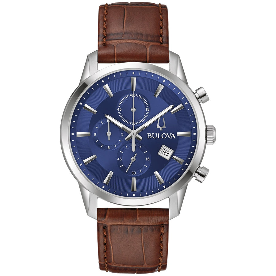 Bulova Sutton 96B402 quartz leather watch