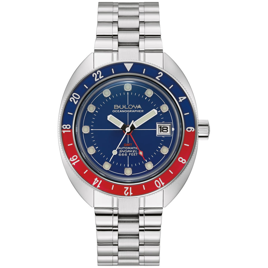 Bulova Oceanographer 96B405 Blue automatic stainless steel watch