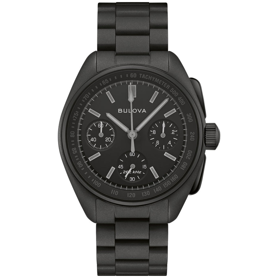 Bulova Lunar Pilot Black Hole 98A335 quartz stainless steel watch