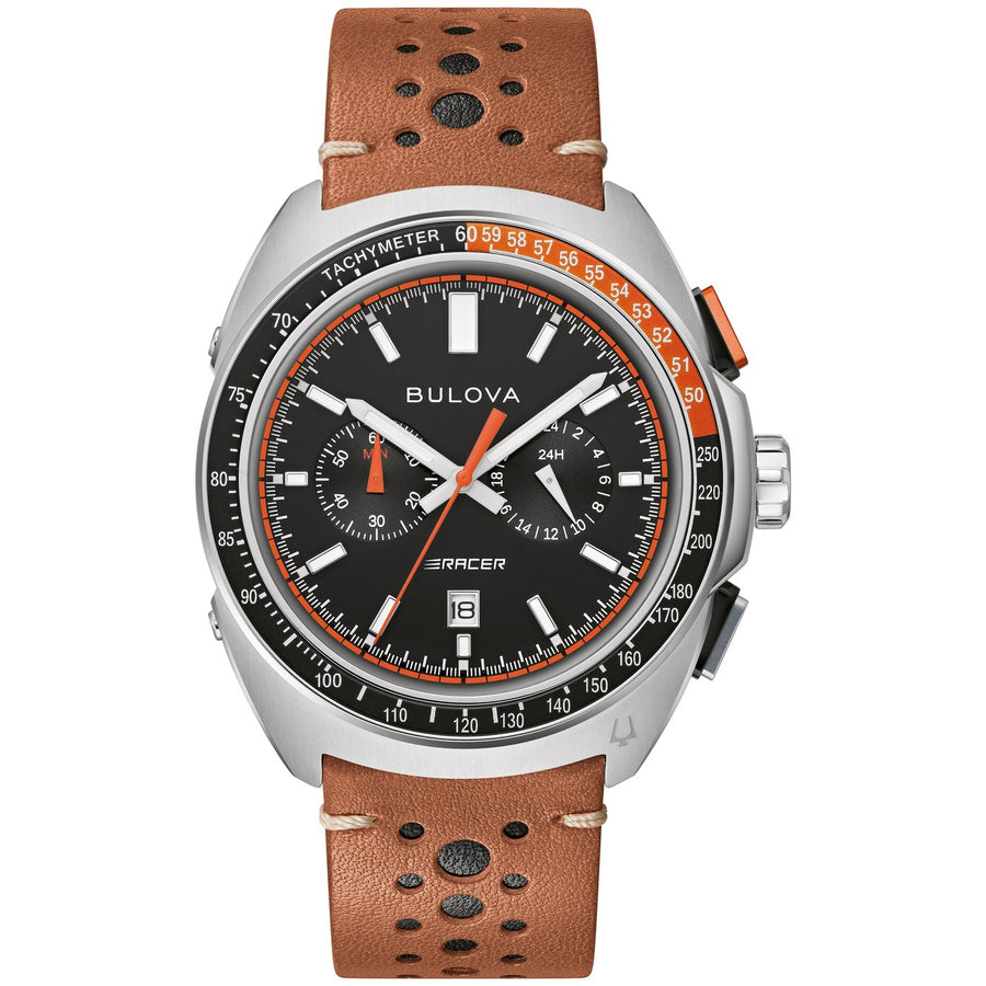 Bulova Racer 98B427 quartz leather watch