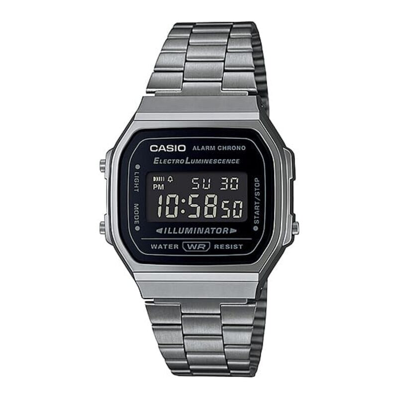 Casio Vintage A168WGG-1BVT Black quartz stainless steel watch