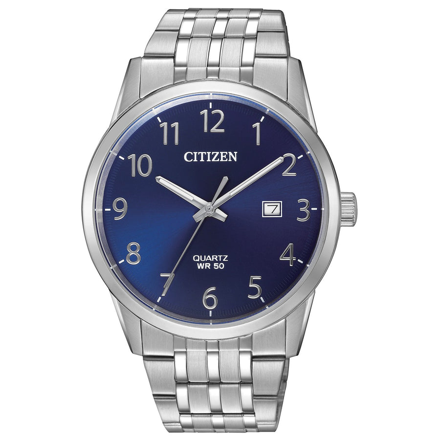 Citizen Quartz BI5000-52L Blue quartz leather watch