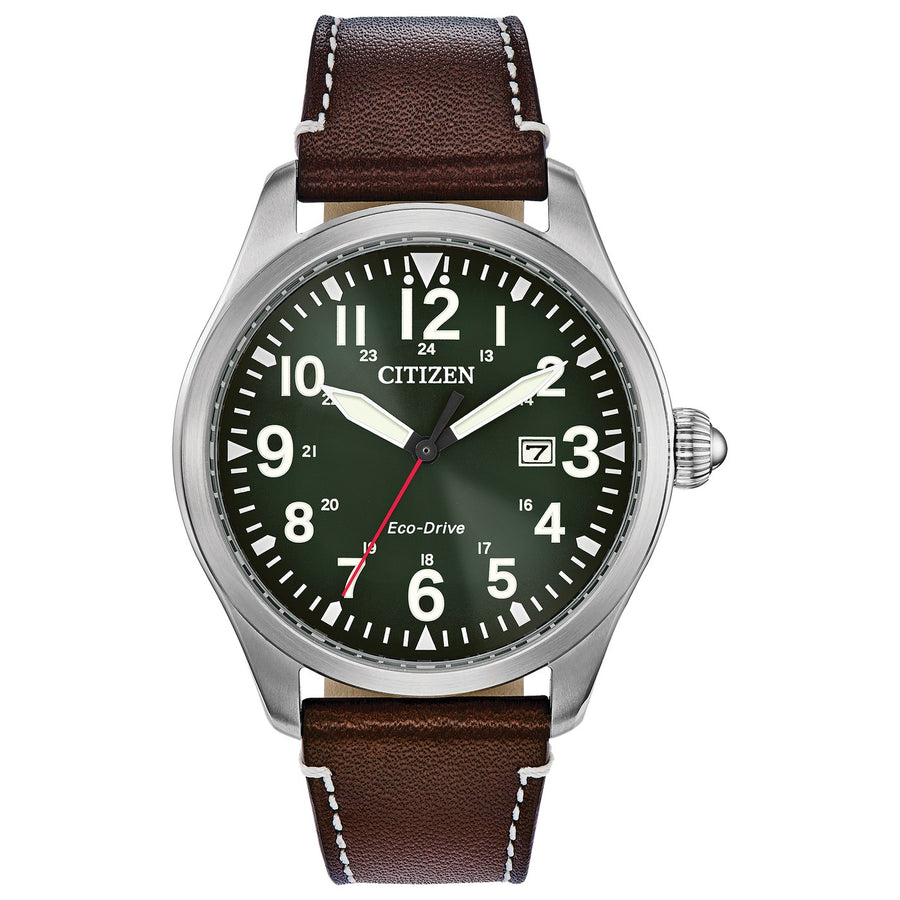 Citizen Garrison BM6838-09X eco-drive leather watch