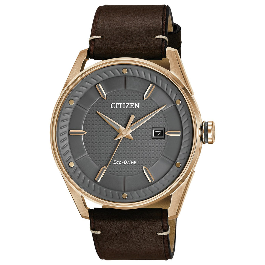 Citizen Weekender BM6983-00H eco-drive leather watch