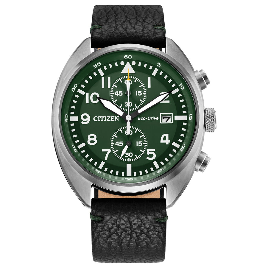 Citizen Weekender CA7041-07X eco-drive leather watch