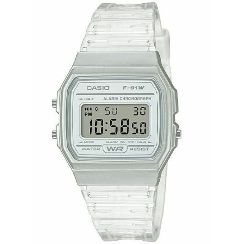 Casio Vintage F91WS-7 Silver quartz resin watch