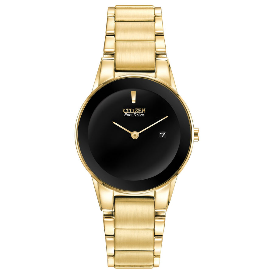 Citizen Axiom GA1052-55E Black eco-drive leather watch