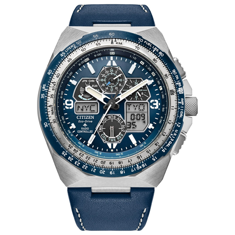 Citizen Promaster Skyhawk A-T JY8148-08L eco-drive leather watch