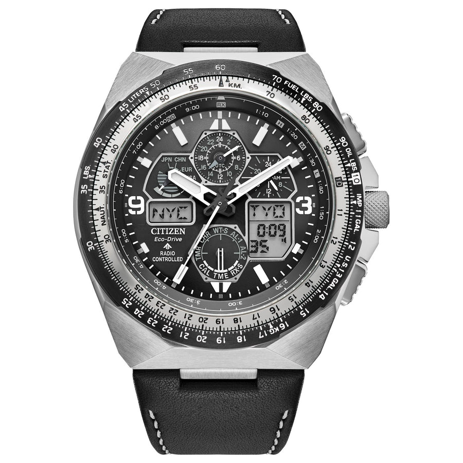 Citizen Promaster Skyhawk A-T JY8149-05E eco-drive leather watch
