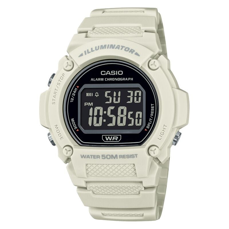 Casio Classic W219HC-8BV Black quartz resin watch