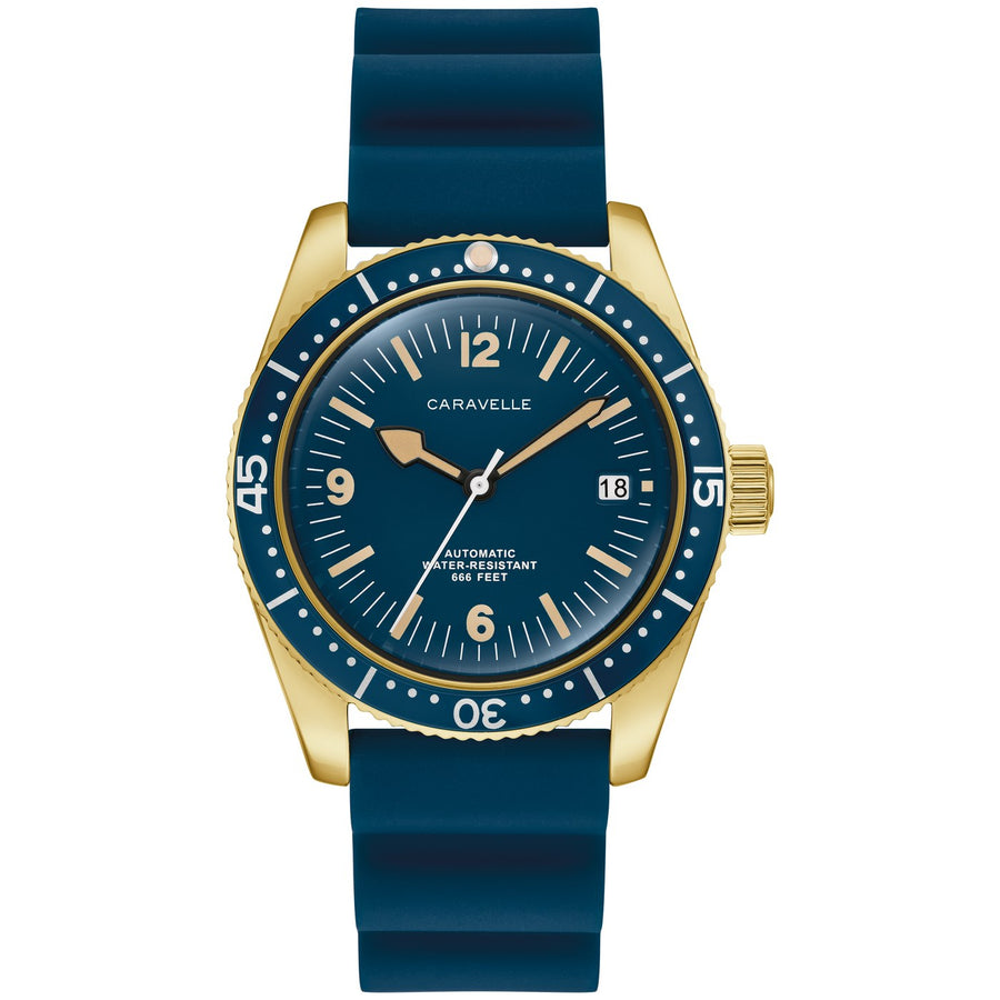Caravelle Vintage Sea Hunter 44B129 automatic rubber watch