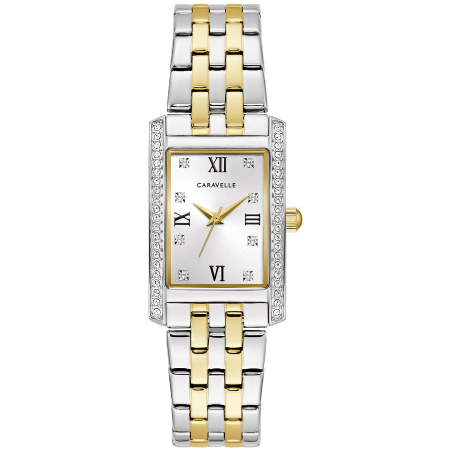 Caravelle Crystal 45L191 quartz stainless steel watch