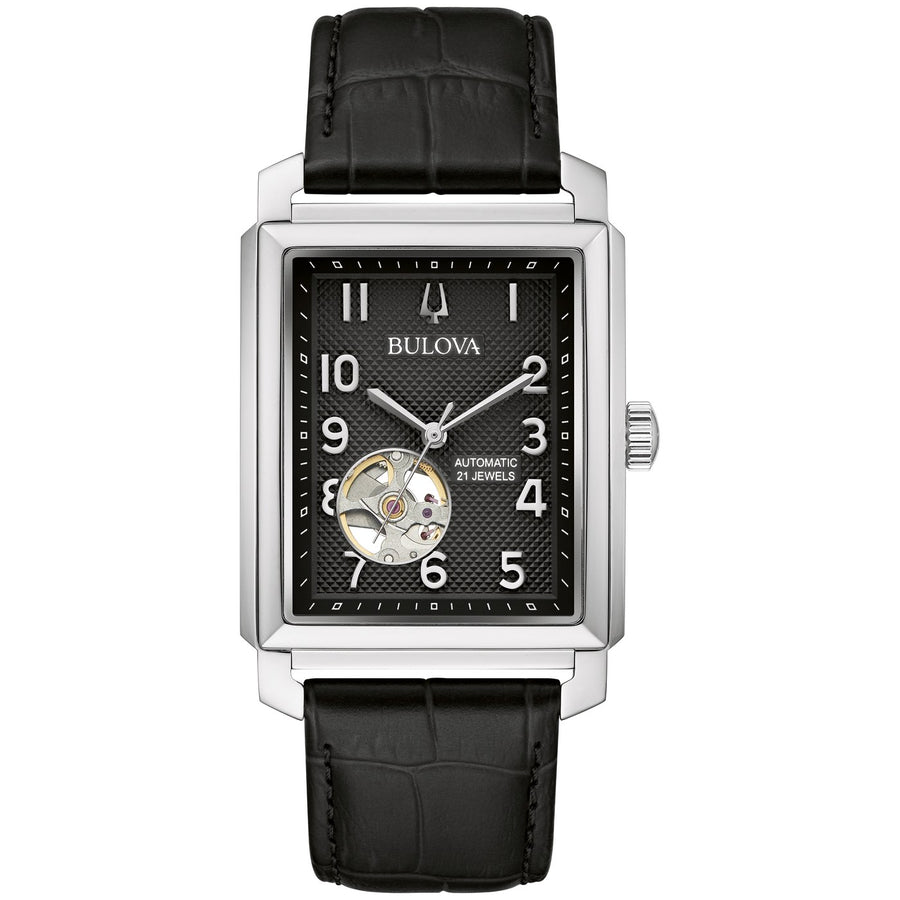 Bulova Sutton 96A269 automatic leather watch