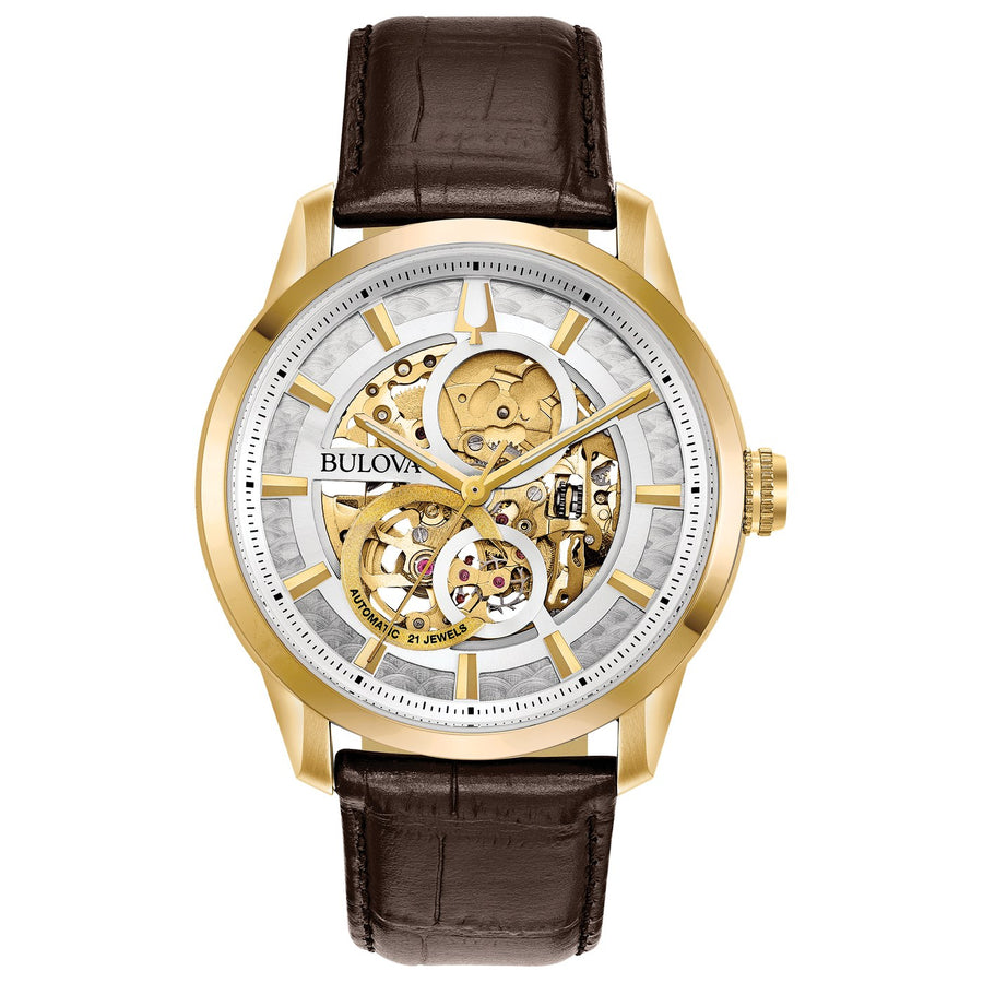 Bulova Sutton 97A138 automatic leather watch