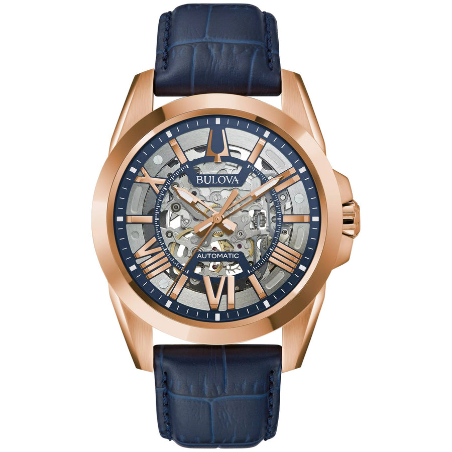Bulova Sutton 97A161 automatic leather watch