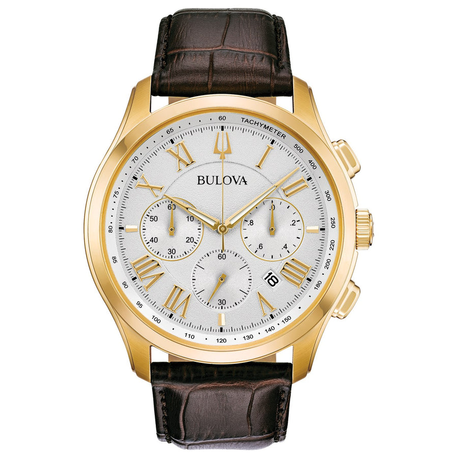 Bulova Wilton 97B169 quartz leather watch
