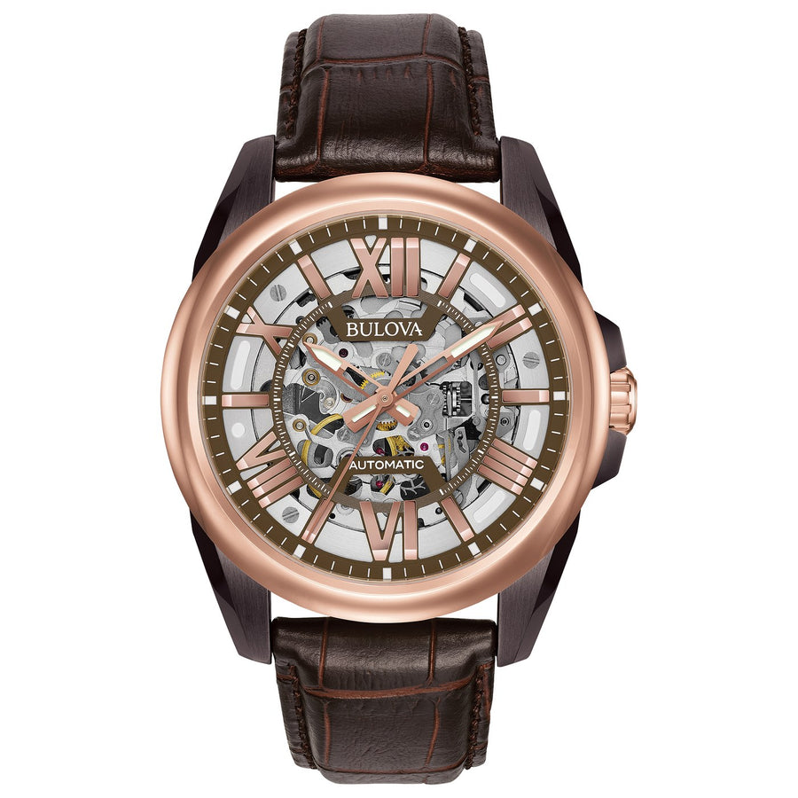 Bulova Sutton 98A165 automatic leather watch