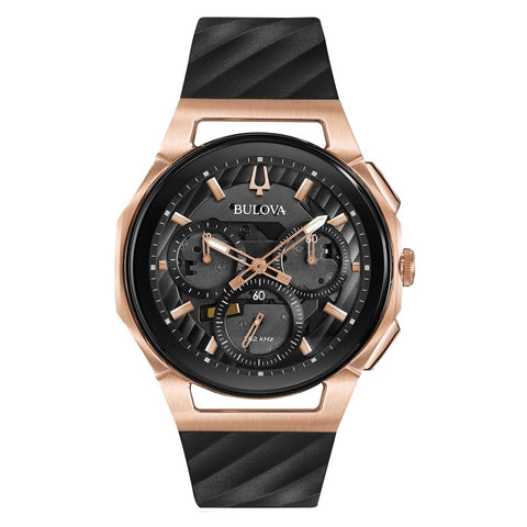 Bulova CURV 98A185 quartz epdm rubber watch
