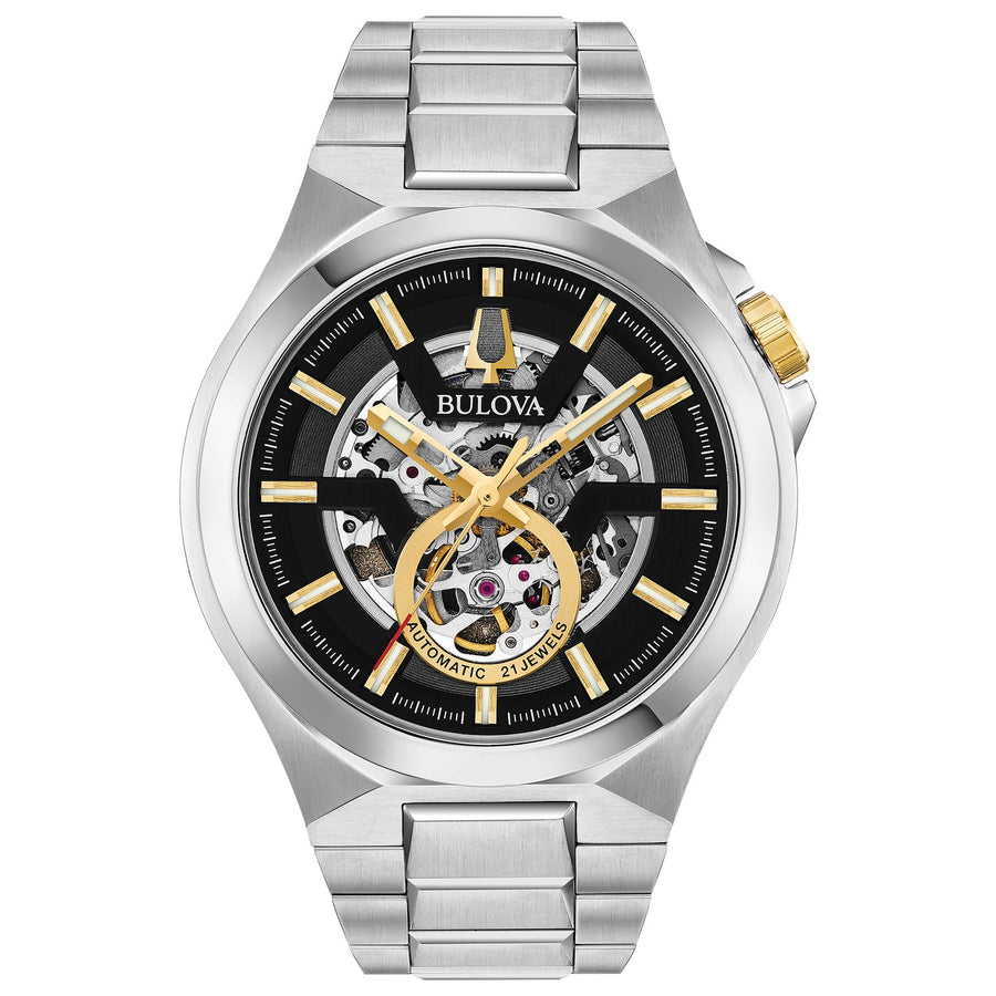 Bulova Maquina 98A224 automatic stainless steel watch