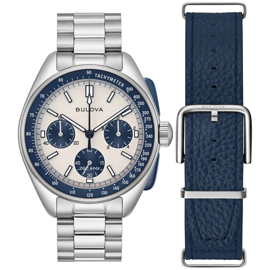 Bulova Lunar Pilot 98K112 Silver quartz stainless steel watch