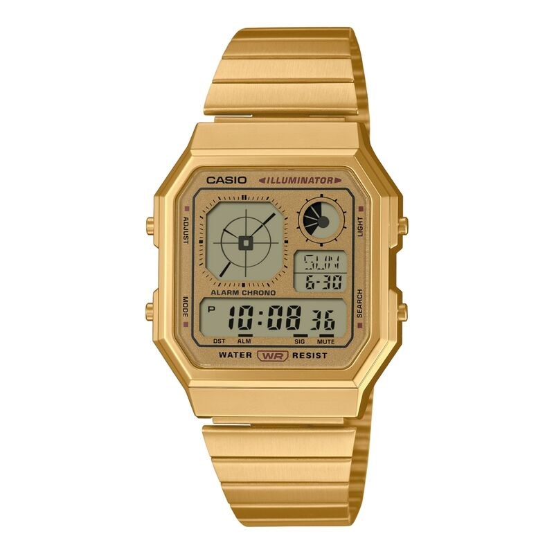 Casio Vintage A130WEG-9A Grey quartz stainless steel watch