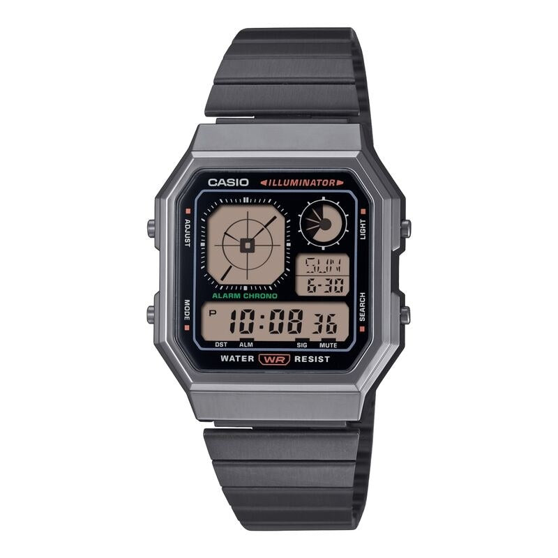 Casio Vintage A130WEGG-1A Grey quartz stainless steel watch