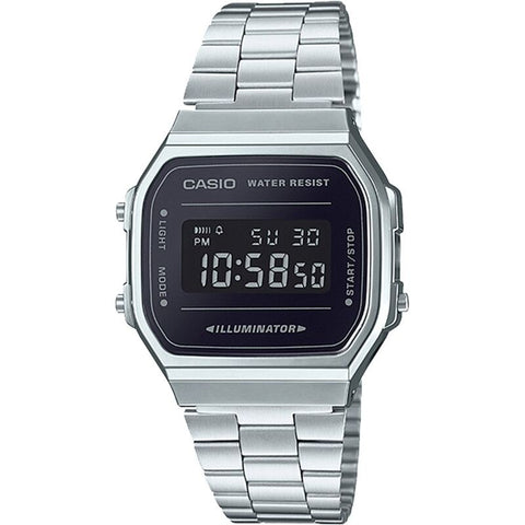 Casio Vintage A168WEM-1VT Black quartz stainless steel watch