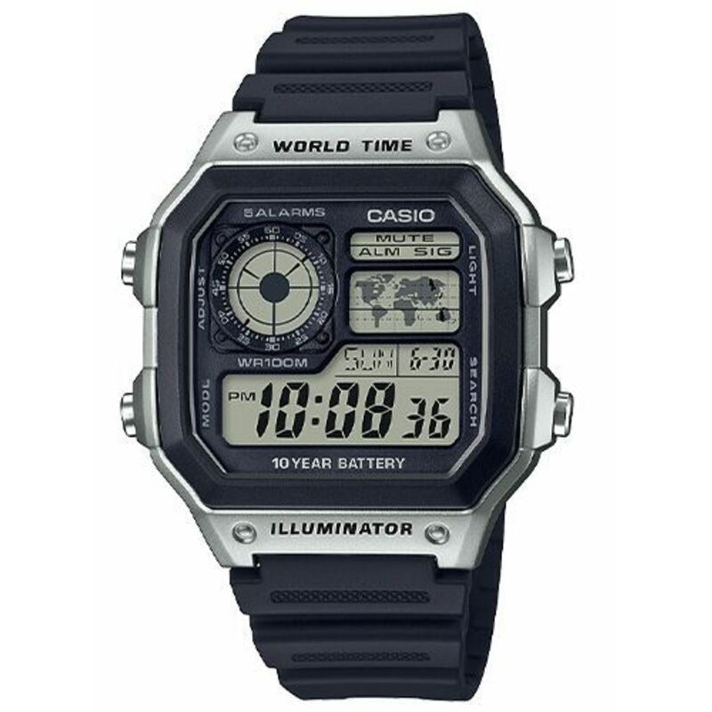 Casio Classic AE1200WH-1CV Silver quartz resin watch