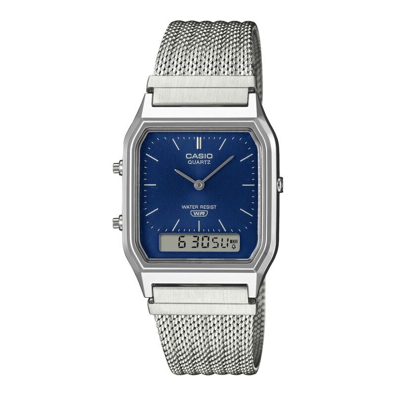 Casio Classic AQ230EM-2A Blue quartz stainless steel watch