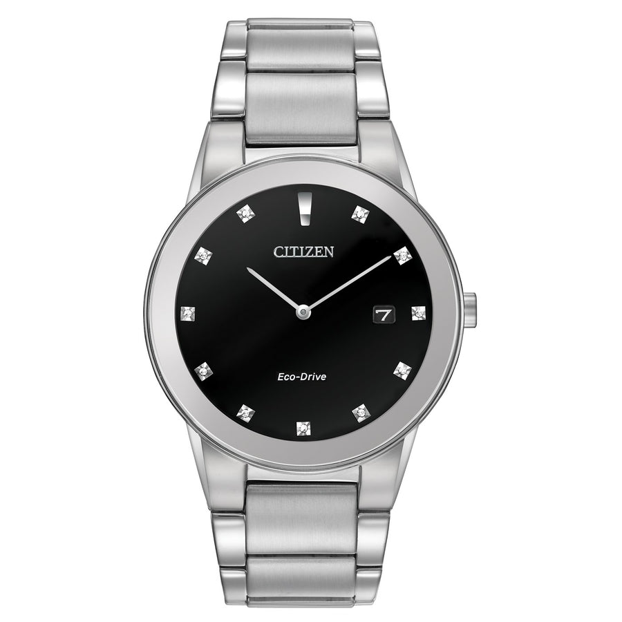 Citizen Axiom AU1060-51G Black eco-drive stainless steel watch