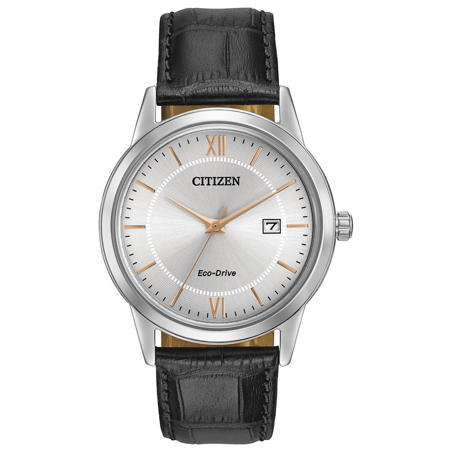 Citizen Corso AW1236-03A eco-drive leather watch