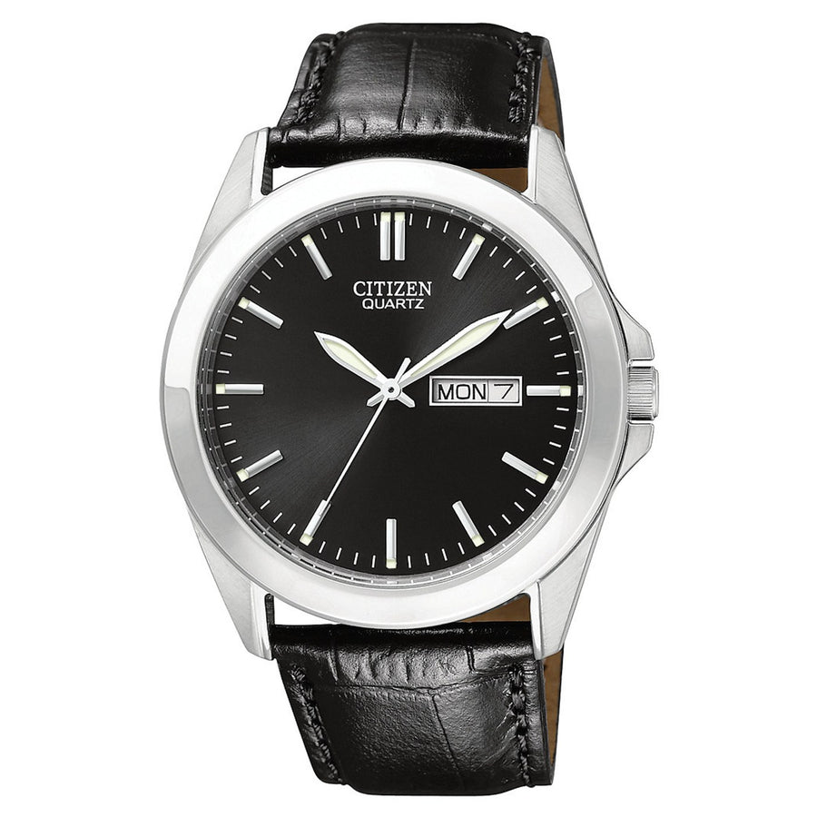Citizen Quartz BF0580-06E Black quartz leather watch
