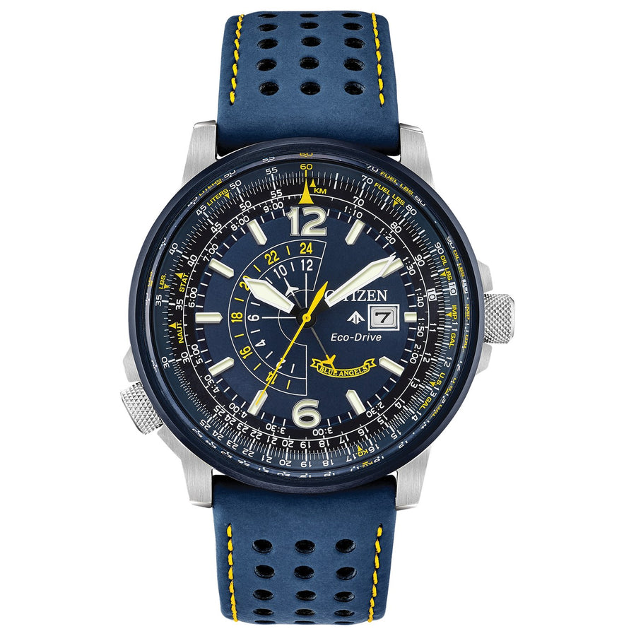 Citizen Promaster Nighthawk BJ7007-02L eco-drive leather watch