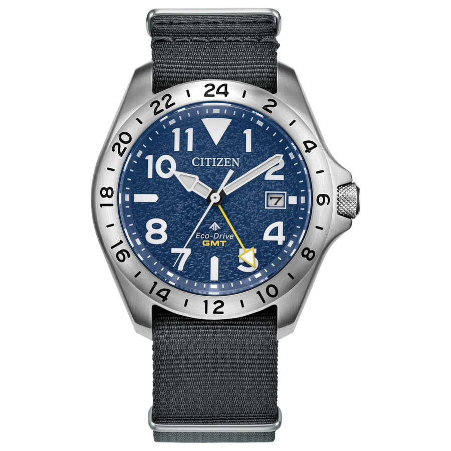 Citizen Promaster Land GMT BJ7150-09L Blue eco-drive nylon watch