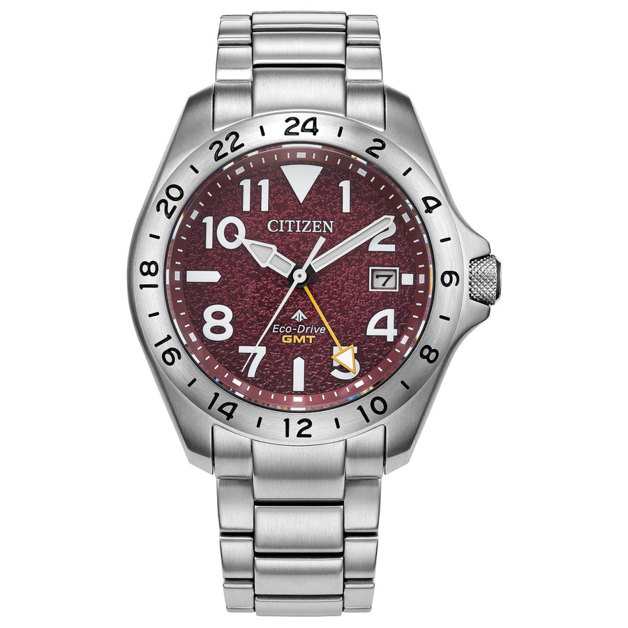 Citizen Promaster Land GMT BJ7150-50W Red eco-drive nylon watch