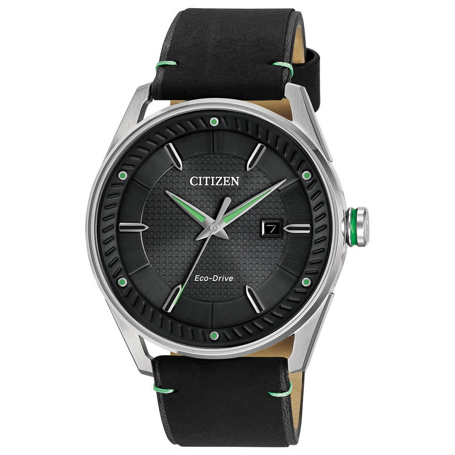 Citizen Weekender BM6980-08E eco-drive leather watch