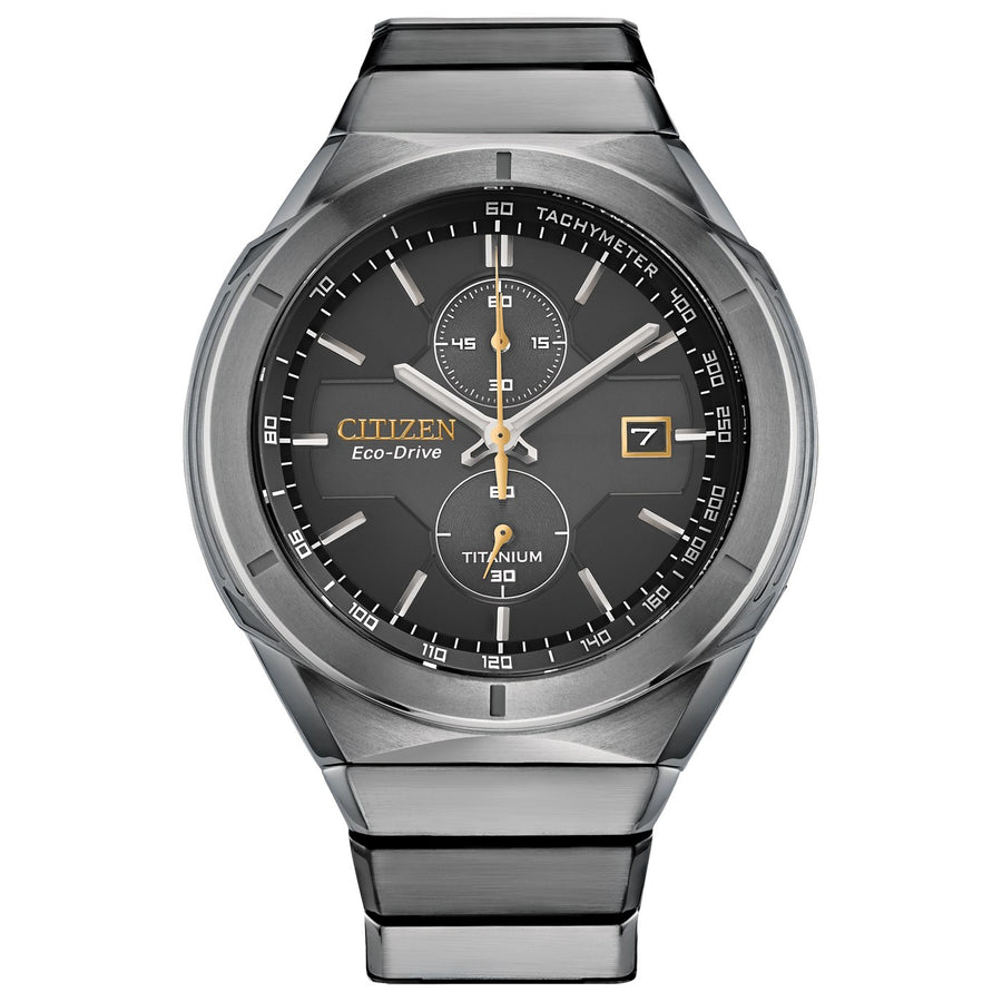 Citizen Super Titanium Armor CA7058-55E eco-drive titanium + 1 dlc plated link watch