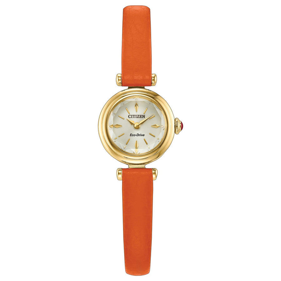 Citizen Fio EG7086-14P Gold eco-drive leather watch