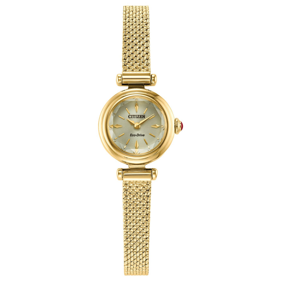 Citizen Fio EG7086-57P Gold eco-drive leather watch