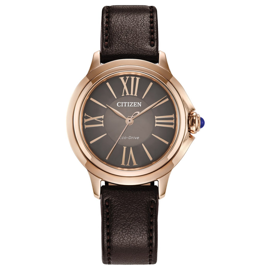 Citizen Ceci EM1163-09X eco-drive apple leather watch
