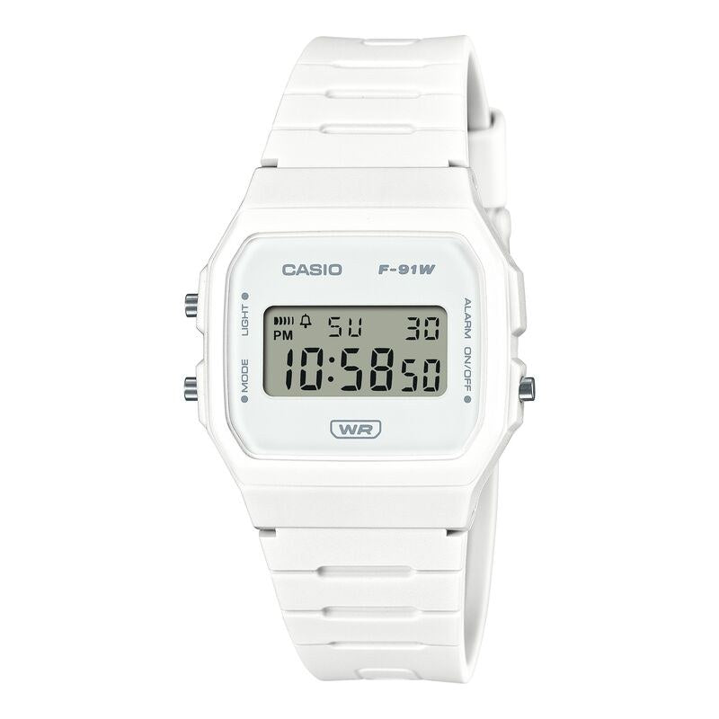 Casio Vintage F91WB-7A Silver quartz resin watch