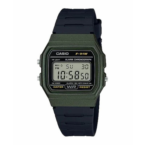 Casio Vintage F91WM-3A Grey quartz resin watch