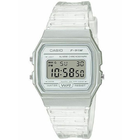 Casio Vintage F91WS-7 Silver quartz resin watch