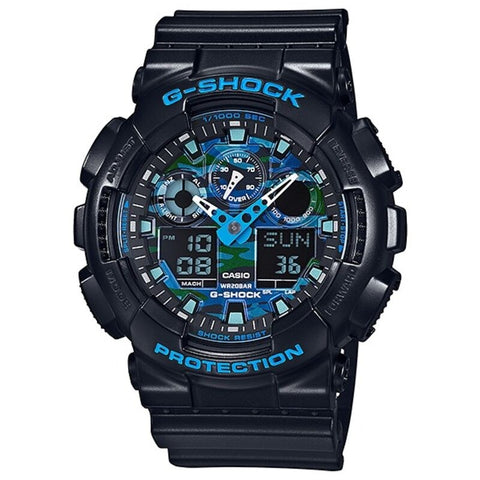 Casio G-Shock GA100CB-1A Blue quartz resin watch