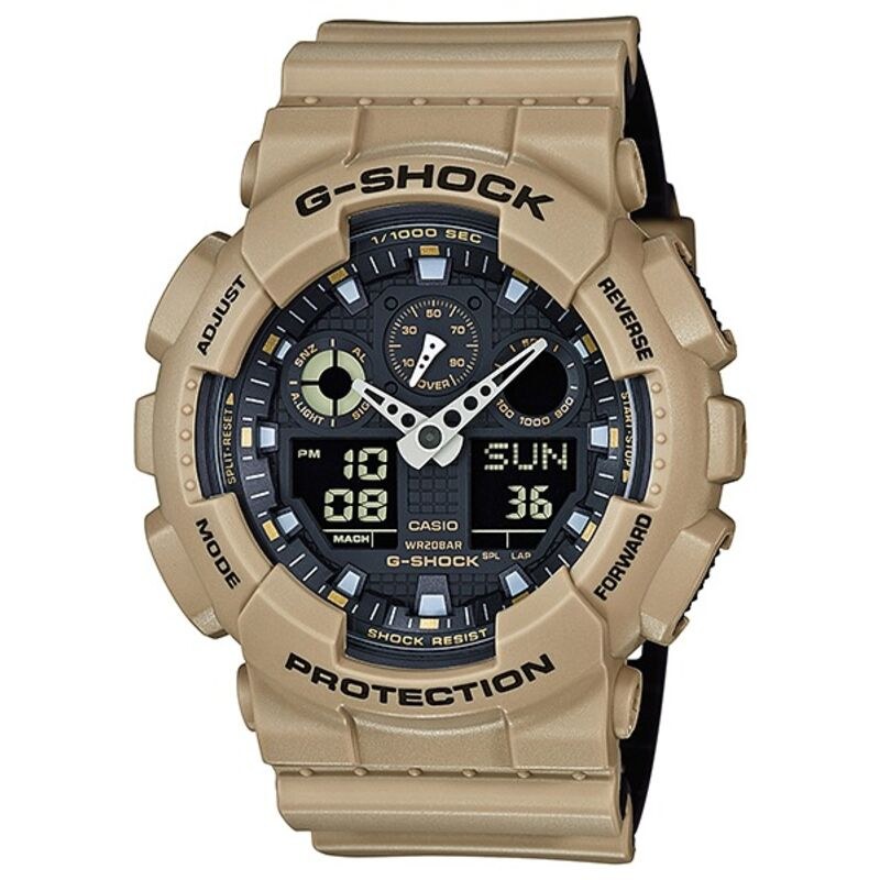 Casio G-Shock GA100L-8A Black quartz resin watch