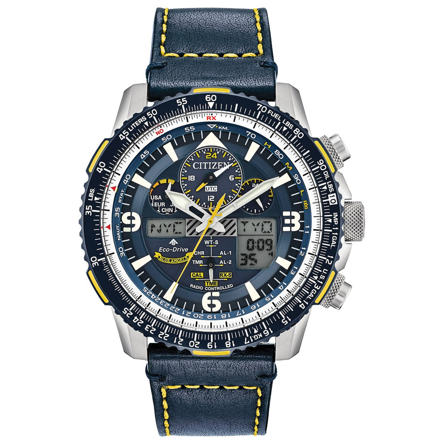 Citizen Promaster Skyhawk A-T JY8078-01L Black eco-drive leather watch