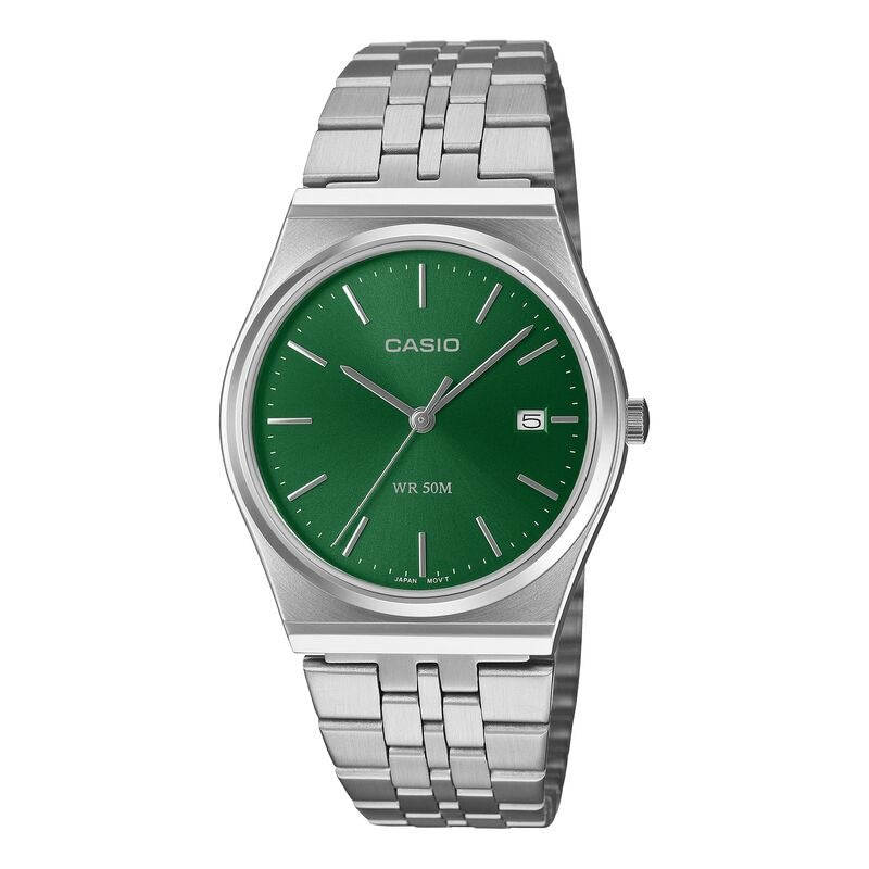 Casio Classic MTPB145DC-3AV Green quartz stainless steel watch