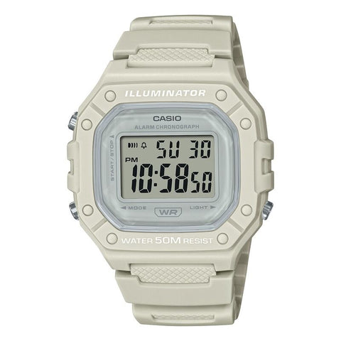 Casio Classic W218HC-8AV Silver quartz resin watch